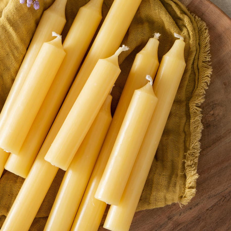 RUSTIC SHORT DINNER CANDLES | BUNDLE OF 7