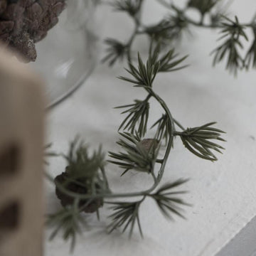 FAUX CEDAR GARLAND WITH CONES
