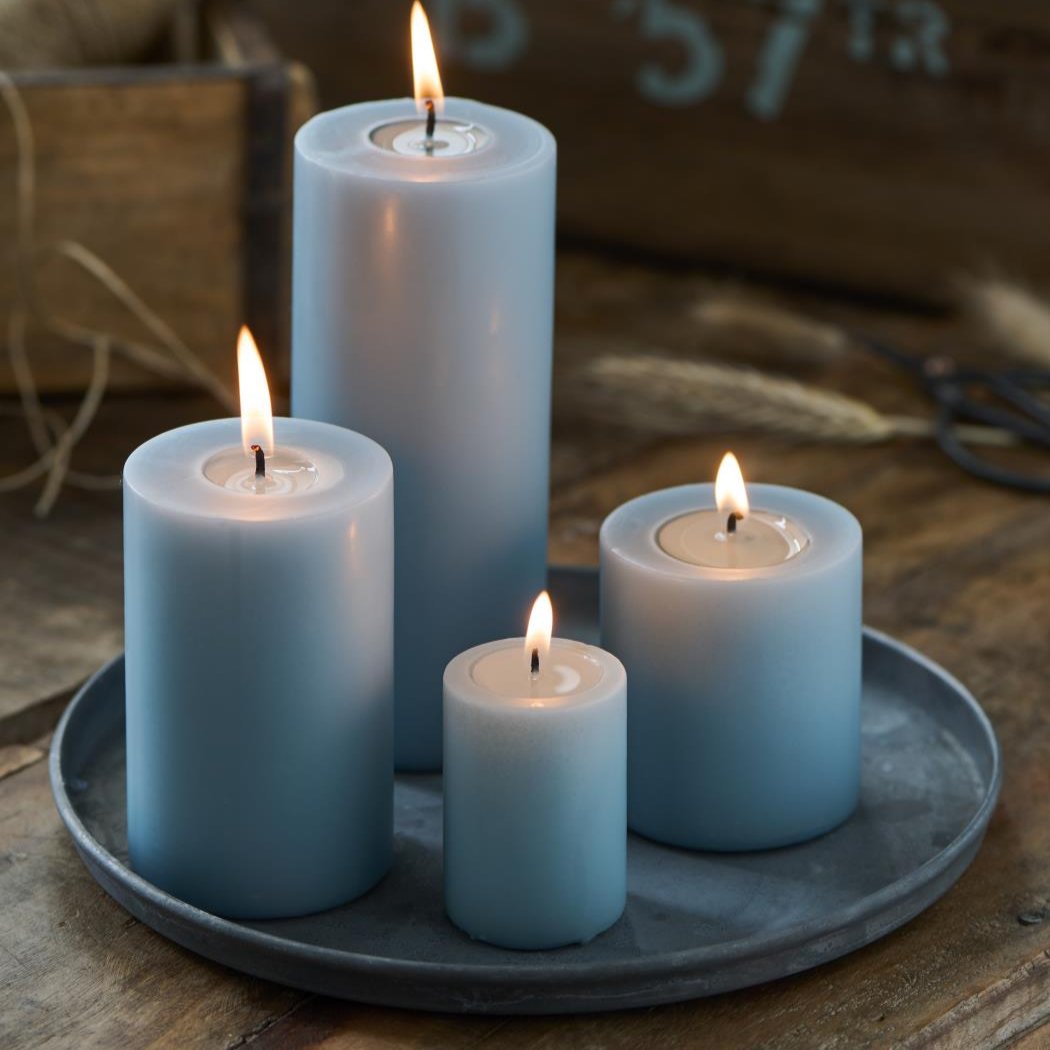 ZINC CANDLE TRAY WITH EDGE |  22cm