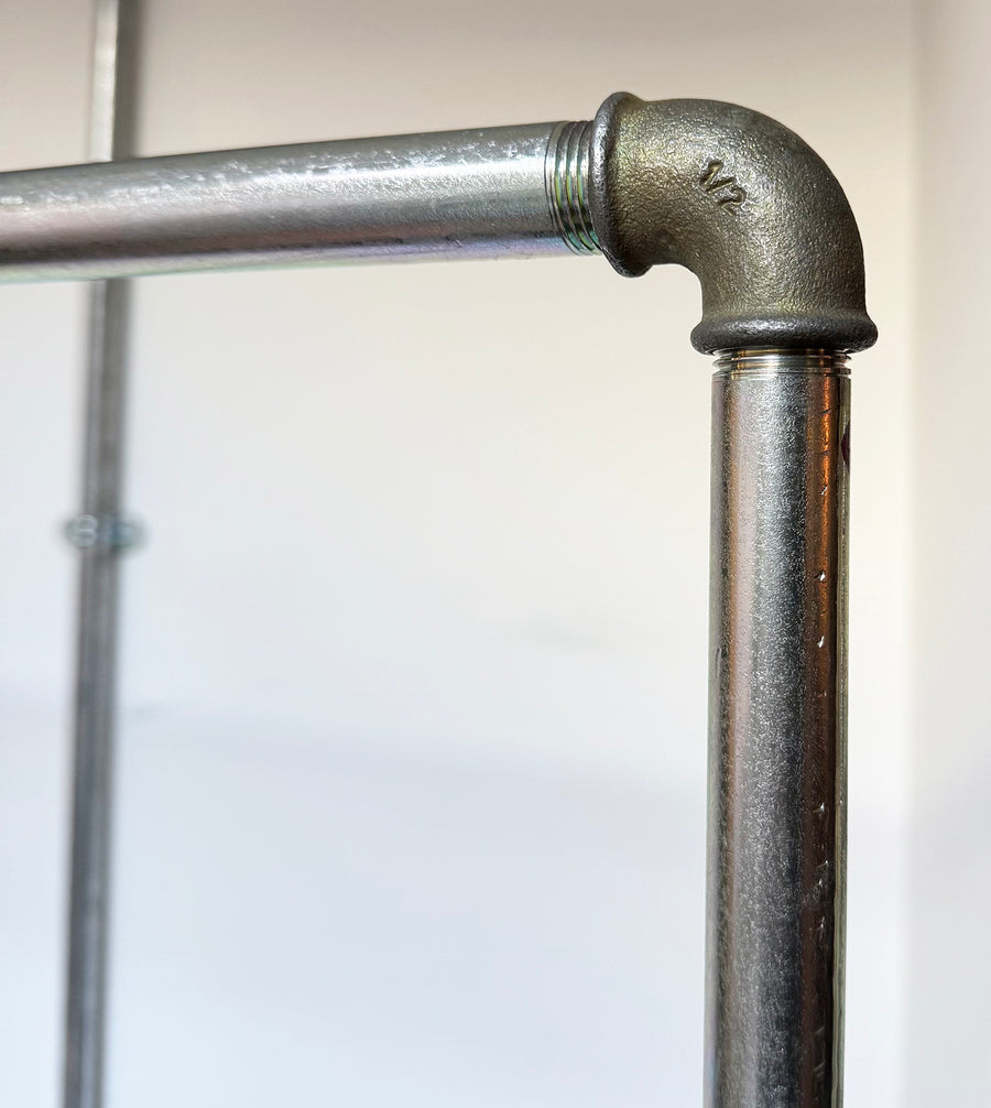 ZIITO INDUSTRIAL CLOTHES RAIL WITH SHELF | EX-DISPLAY