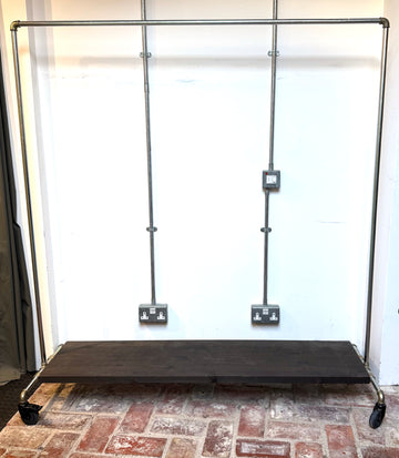 ZIITO INDUSTRIAL CLOTHES RAIL WITH SHELF | EX-DISPLAY
