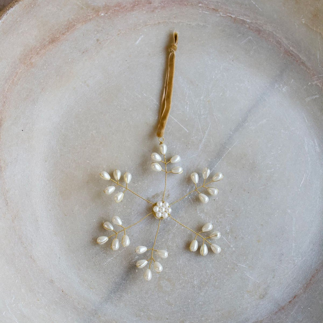 PEARL SNOWFLAKE DECORATION