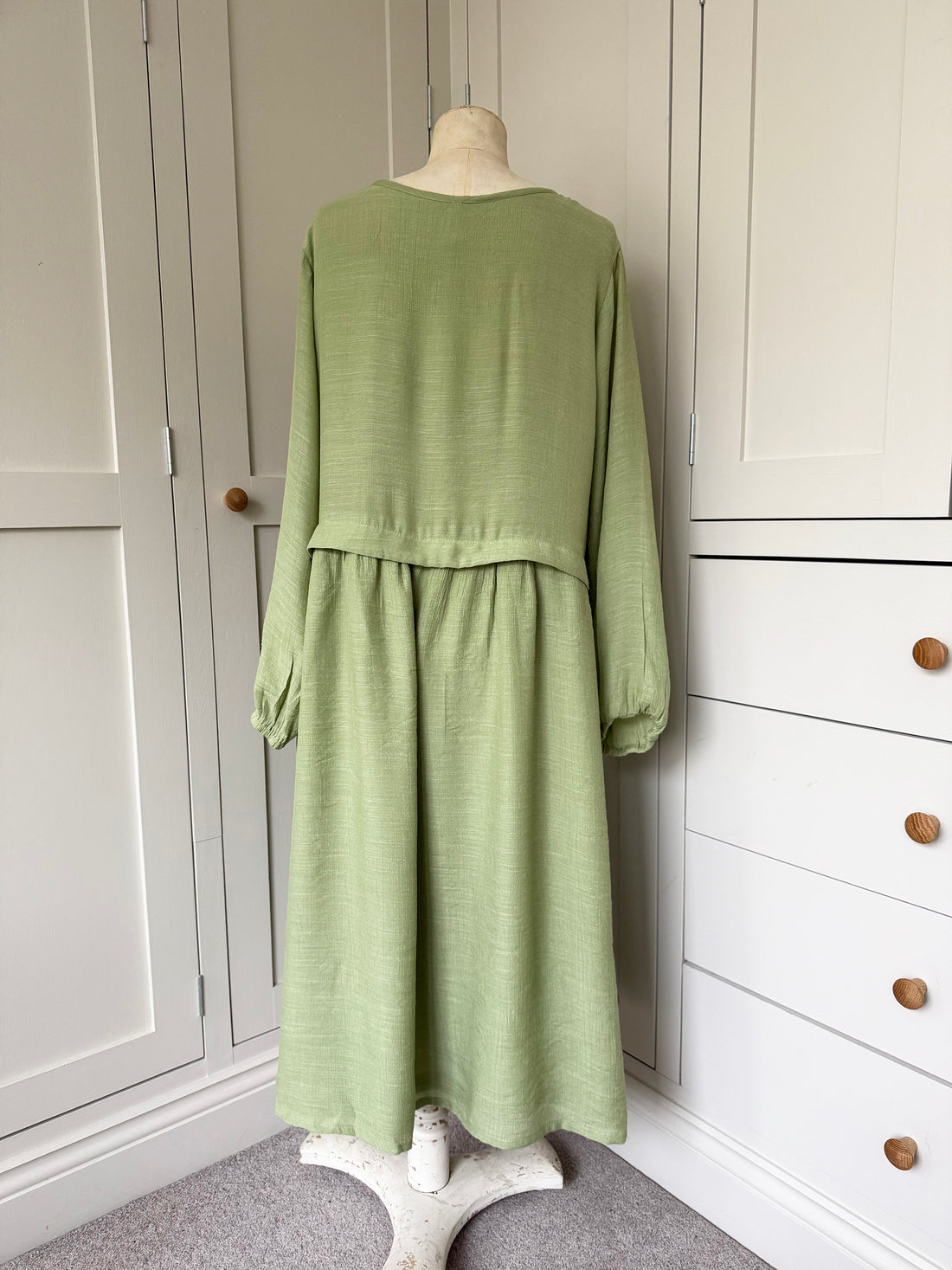 BAMBOO & COTTON ARLEE DRESS | AVOCADO | S|M