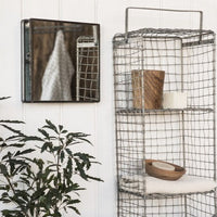 METAL WIRE RACK WITH TWO SHELVES