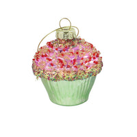 CUPCAKE GLASS BAUBLE