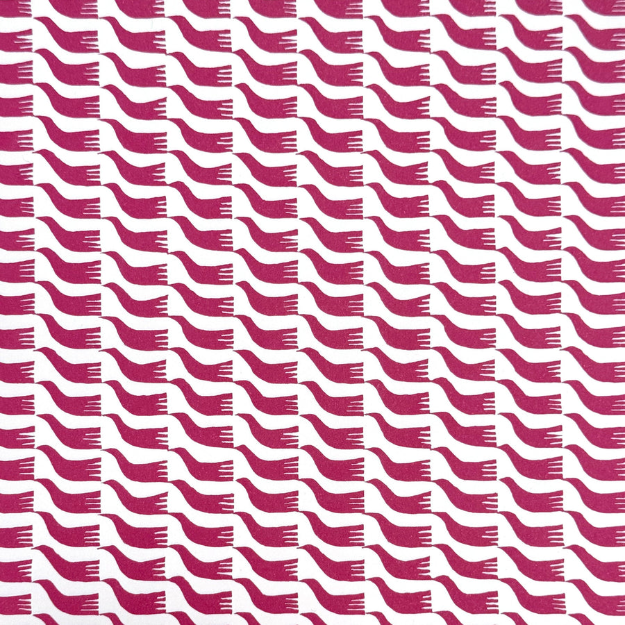 CAMBRIDGE IMPRINT SMALL WRAPPING PAPER | BIRDS | FUCHSIA