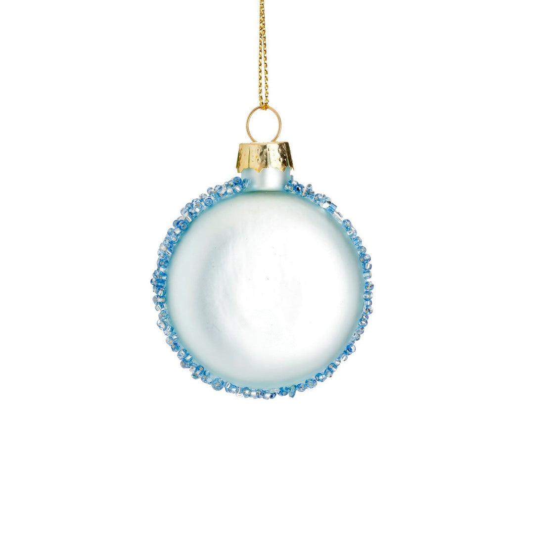 BLUE MACARON GLASS BAUBLE