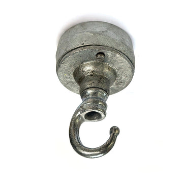 INDUSTRIAL GALVANISED CEILING ROSE WITH HOOK