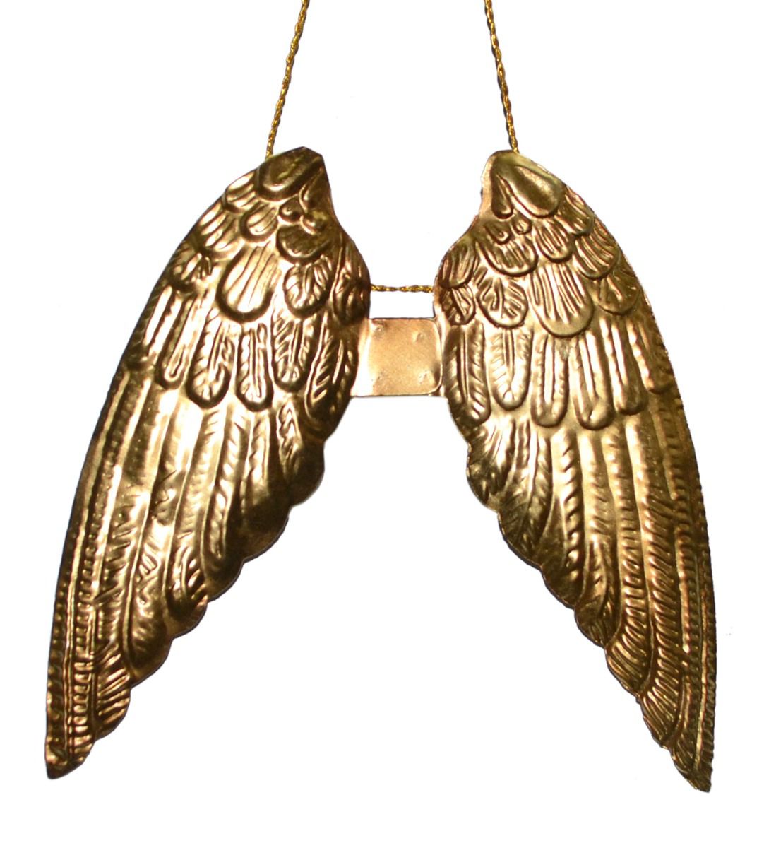 LARGE BRASS ANGEL WINGS DECORATION