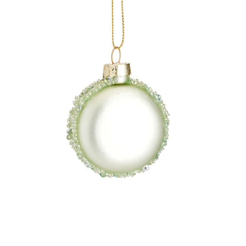 GREEN MACARON GLASS BAUBLE