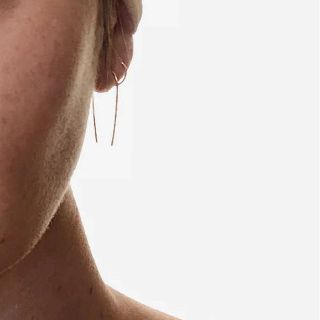 STERLING SILVER U EARRINGS | LONG