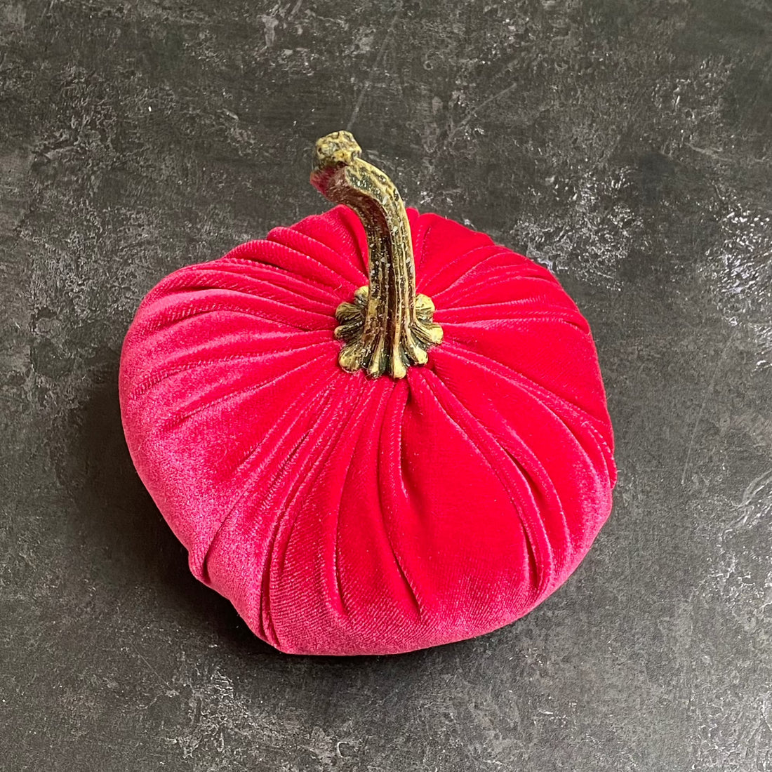 XSMALL VELVET DECORATIVE PUMPKIN