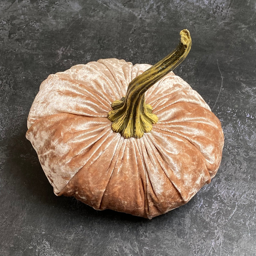 SMALL VELVET DECORATIVE PUMPKIN