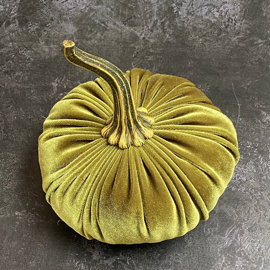 SMALL VELVET DECORATIVE PUMPKIN