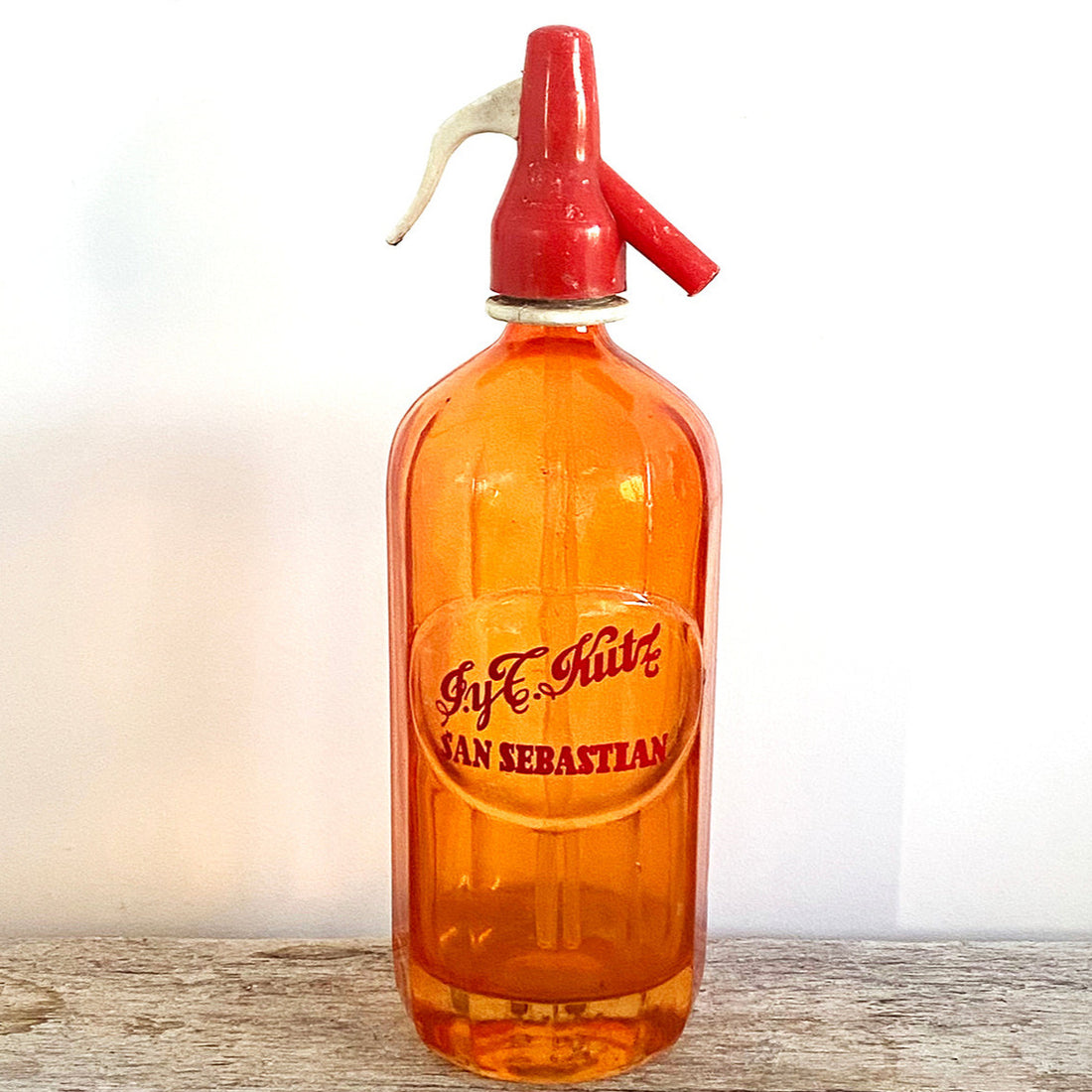 VINTAGE SPANISH PATTERNED GLASS SODA SIPHON | 3 COLOURS