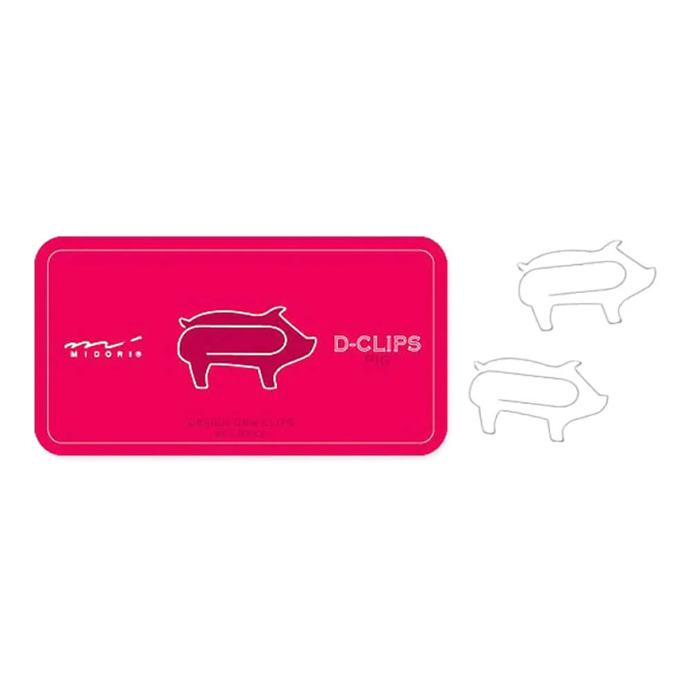 PIG D-CLIPS PAPERCLIPS BY MIDORI