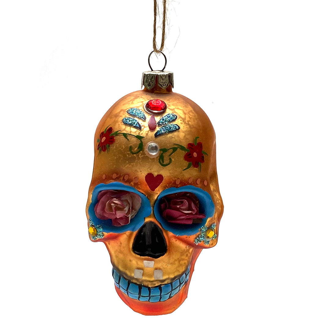 DAY OF THE DEAD FLOWER SKULL BAUBLE DECORATION | 4 DESIGNS