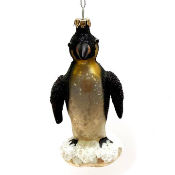 PENGUIN GLASS BAUBLE DECORATION