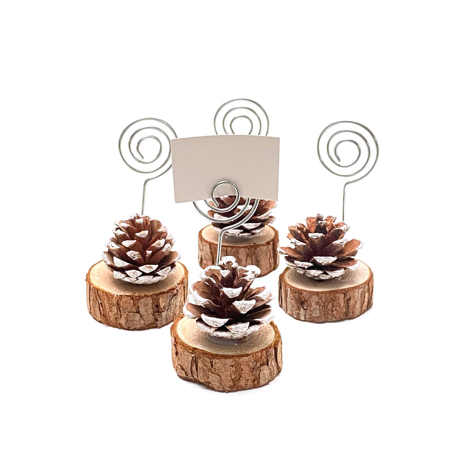 SET 4 PINECONE PLACECARD HOLDERS