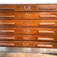 MID CENTURY PLANS CHEST OF DRAWERS WITH ZINC TOP