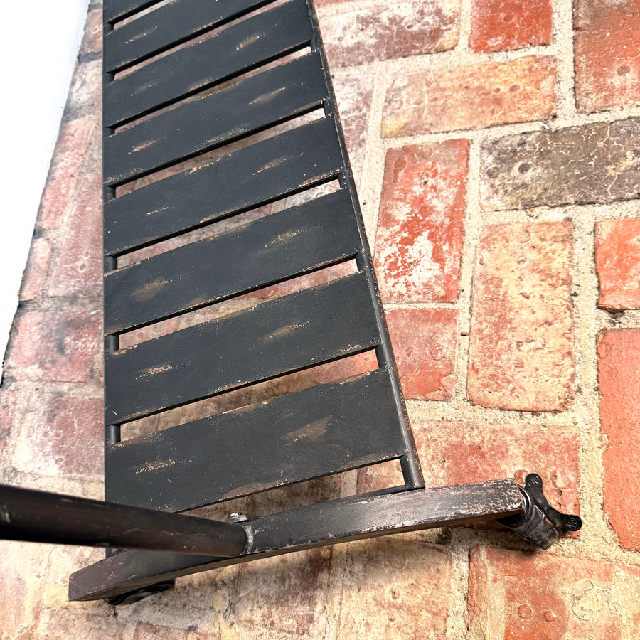 INDUSTRIAL BLACK METAL CLOTHES RAIL WITH SHELF | EX-DISPLAY