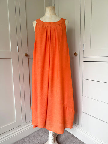 BAMBOO & COTTON  SUMMER SCOOP DRESS | ORANGE | M|L