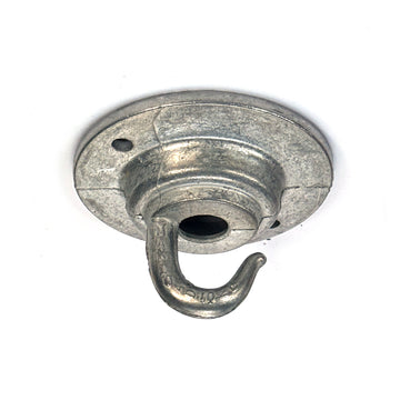 INDUSTRIAL GALVANISED CEILING ROSE WITH HOOK