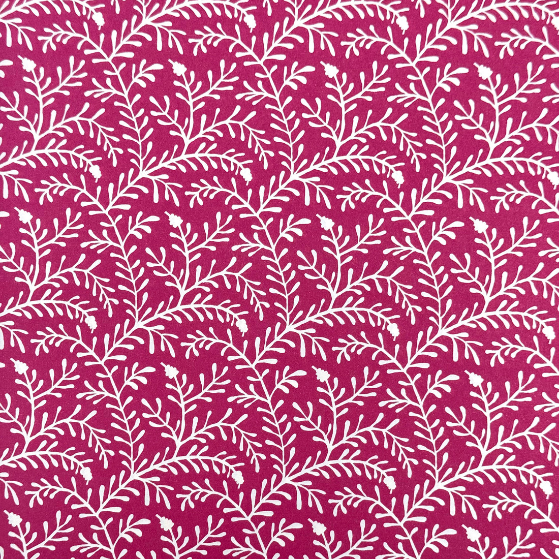CAMBRIDGE IMPRINT SMALL WRAPPING PAPER | SPRIG | FUCHSIA