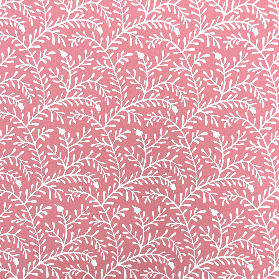 CAMBRIDGE IMPRINT SMALL WRAPPING PAPER | SPRIG | PALE PINK