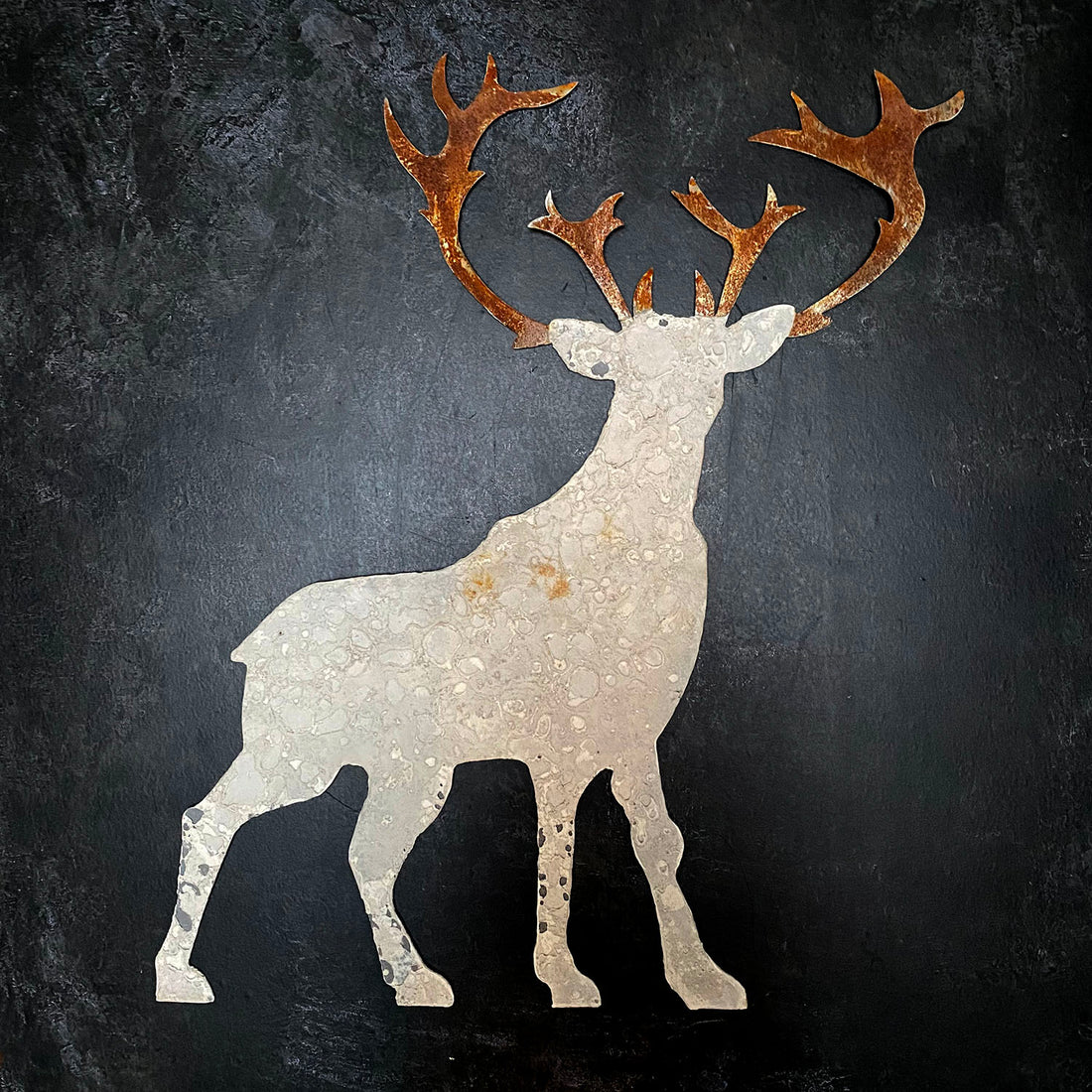 DECORATIVE METAL STAG | WALL MOUNTED