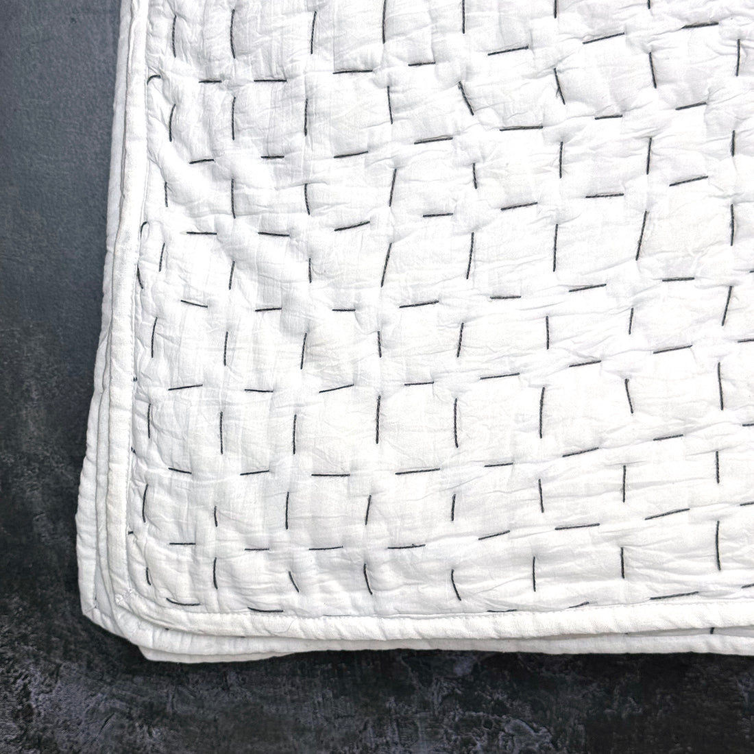 KINGSIZE COTTON CROSS STITCH QUILT THROW
