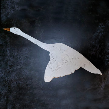 DECORATIVE METAL FLYING SWAN | WALL MOUNTED
