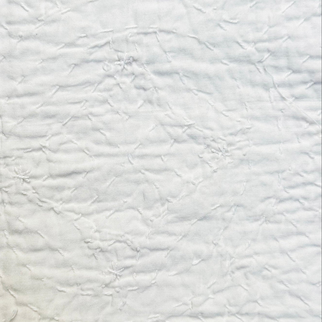 HANDSTITCHED SINGLE KANTHA | WHITE