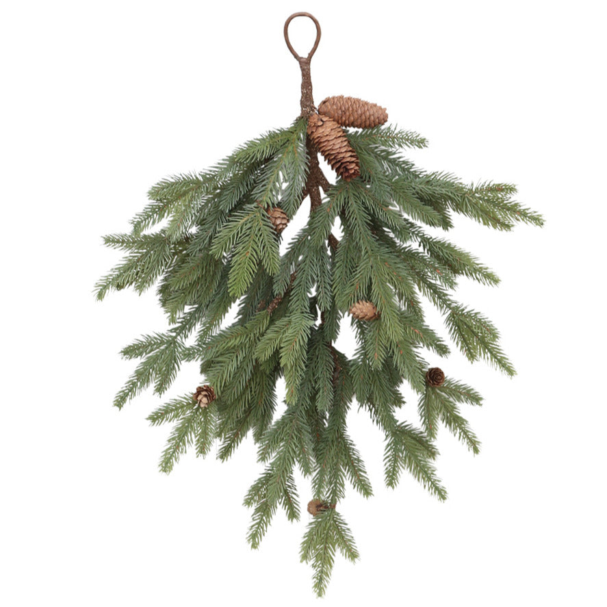 DECORATIVE PINE BRANCH WITH CONES
