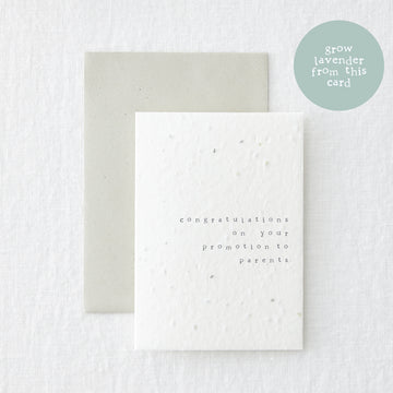 PLANTABLE SEEDED GREETING CARD | PARENT PROMOTION