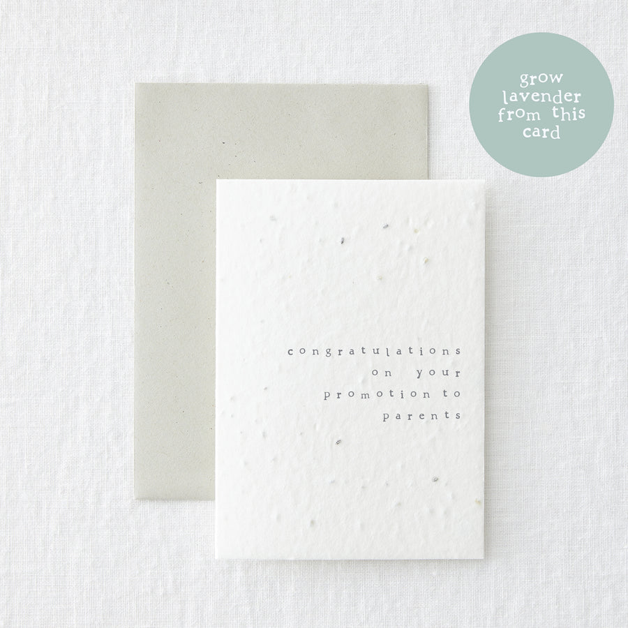 PLANTABLE SEEDED GREETING CARD | PARENT PROMOTION