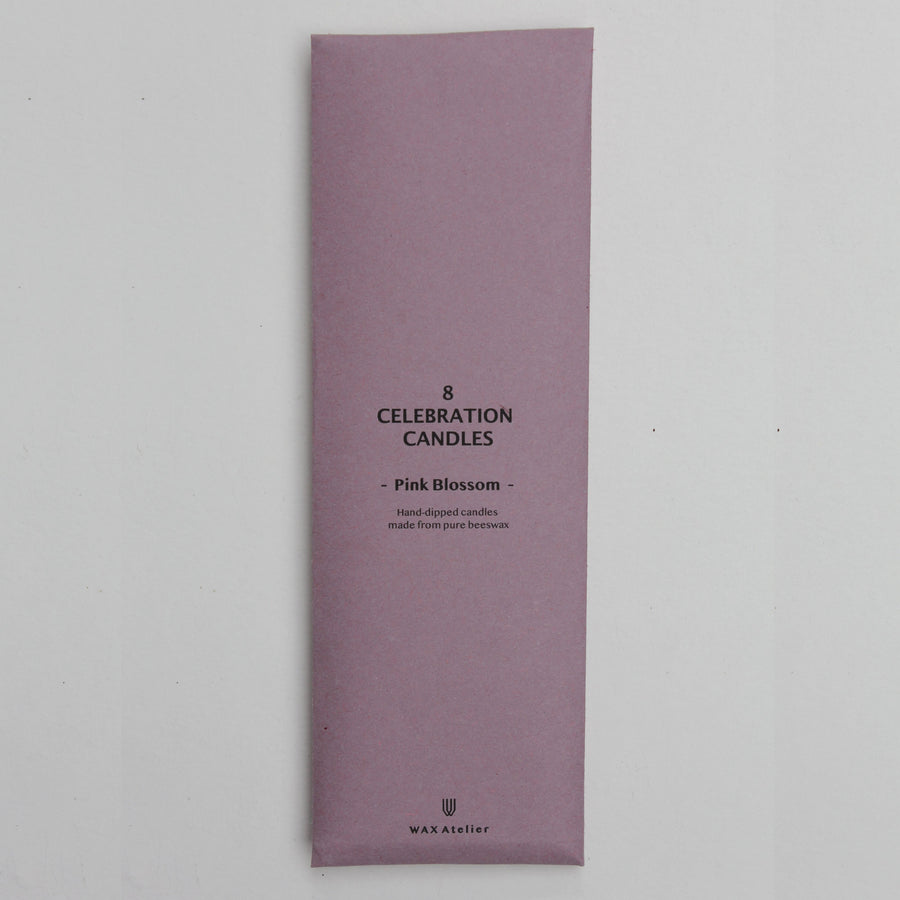 8 CELEBRATION BEESWAX CANDLES | PINK BLOSSOM
