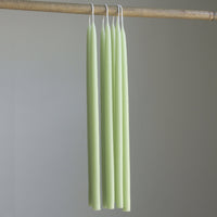6 SLIM TAPERED BEESWAX CANDLES | PISTACHIO