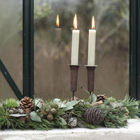 LONG DINNER CANDLE SPEAR | RUST