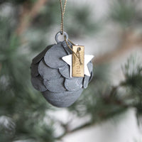 ZINC PINECONE ORNAMENT