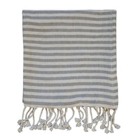 HAMMAM TOWEL WITH STRIPES | DISCOUNTED 50% OFF DUE TO SUN BLEACHING