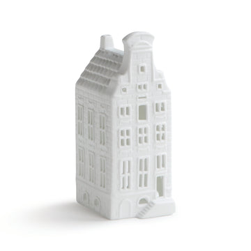 WHITE AMSTERDAM CANAL HOUSE TEALIGHT HOLDER | STOEP|STEPS