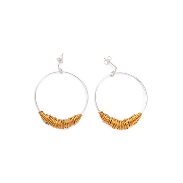 JUNO EARRINGS | GOLD ON SILVER