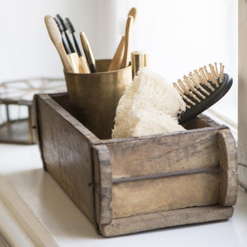 VINTAGE WOODEN BRICK BOX MOULD
