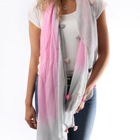OMBRE SCARF WITH TASSELS
