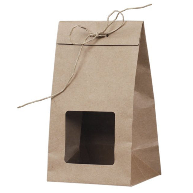 KRAFT GIFT BAG WITH WINDOW