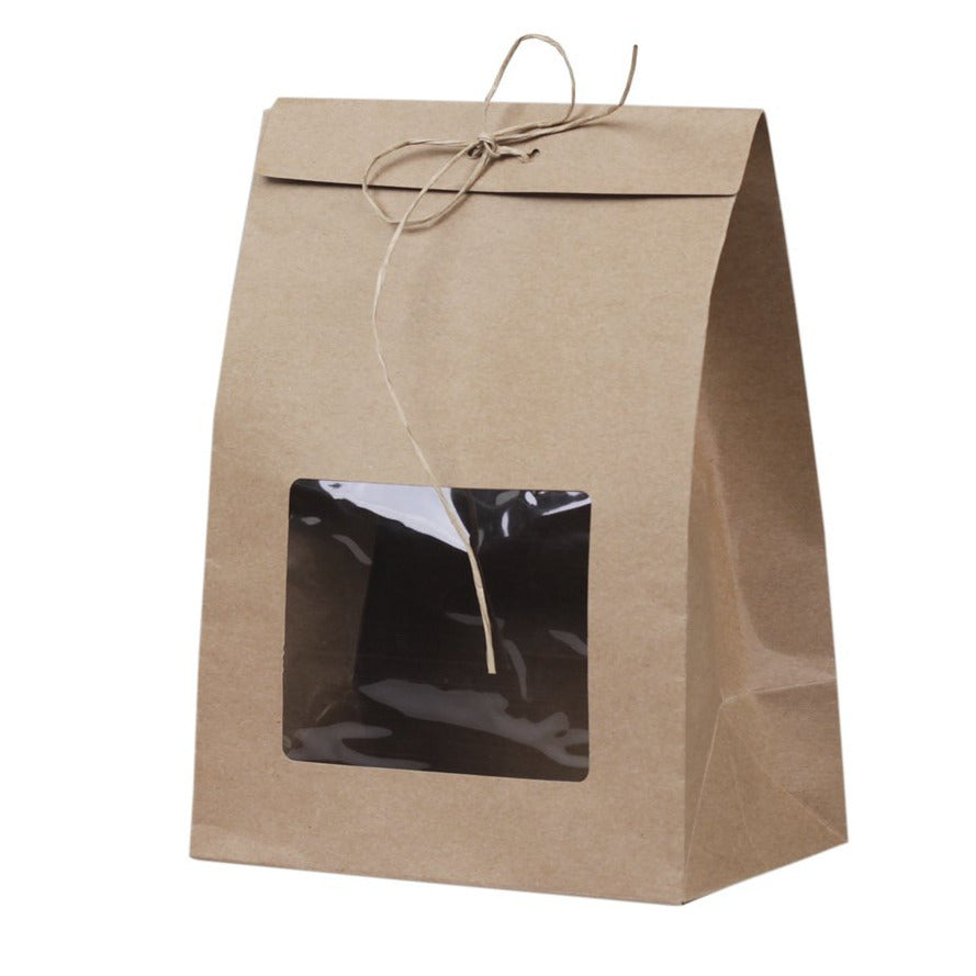 KRAFT GIFT BAG WITH WINDOW