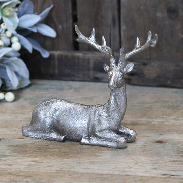ANTIQUE SILVER DEER | LAYING