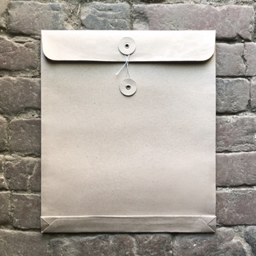 KRAFT ENVELOPE WITH GUSSET AND JAPANESE WASHER BINDING