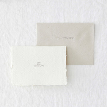 LETTERPRESS MINI GREETING CARD | POO PISS PARENTHOOD